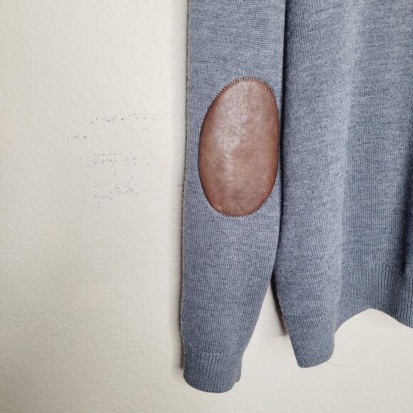 Banana Republic Sweater Mens Sz XL Gray 100% Wool Zip Cardigan Academia Heritage - Picture 6 of 7